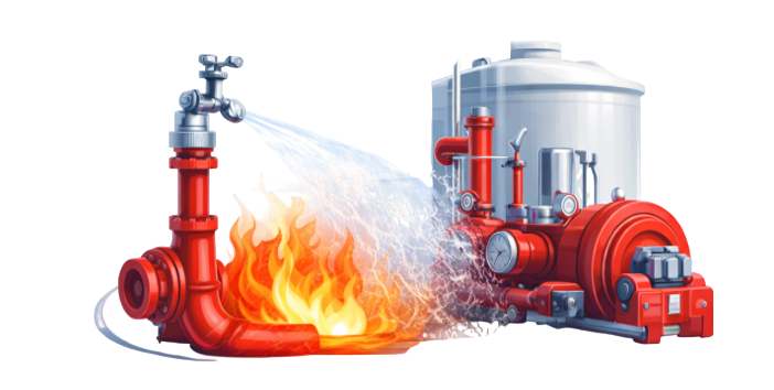 Fire Pump System Fixed Fire Monitor.