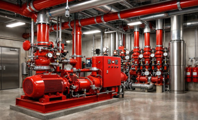 Fire Pump System Fixed Fire Monitor.